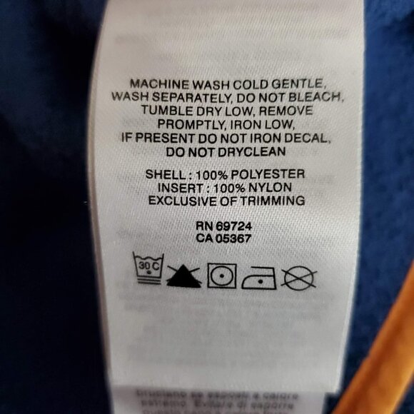 💥Columbia Fast Track Fleece Blue and Orange Hoodie - Picture 9 of 9